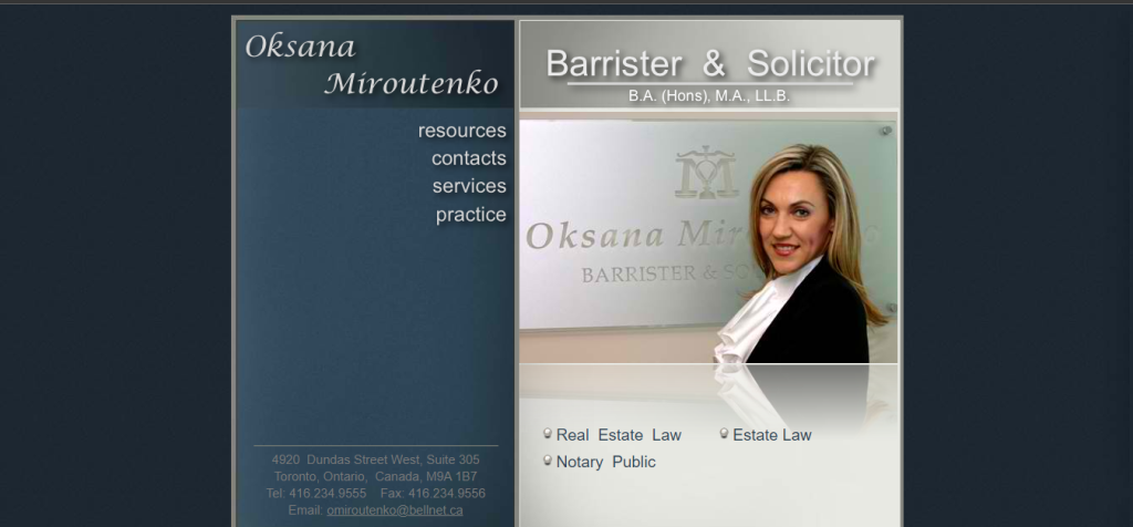 oksana Real Estate Lawyers in Etobicoke