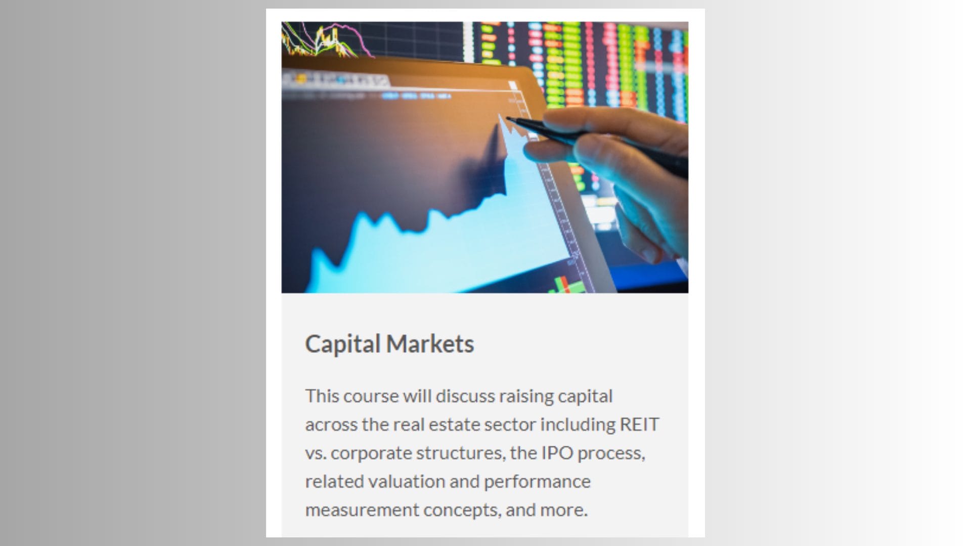 Capital Markets & Investing in CRE- Toronto Metropolitan University
