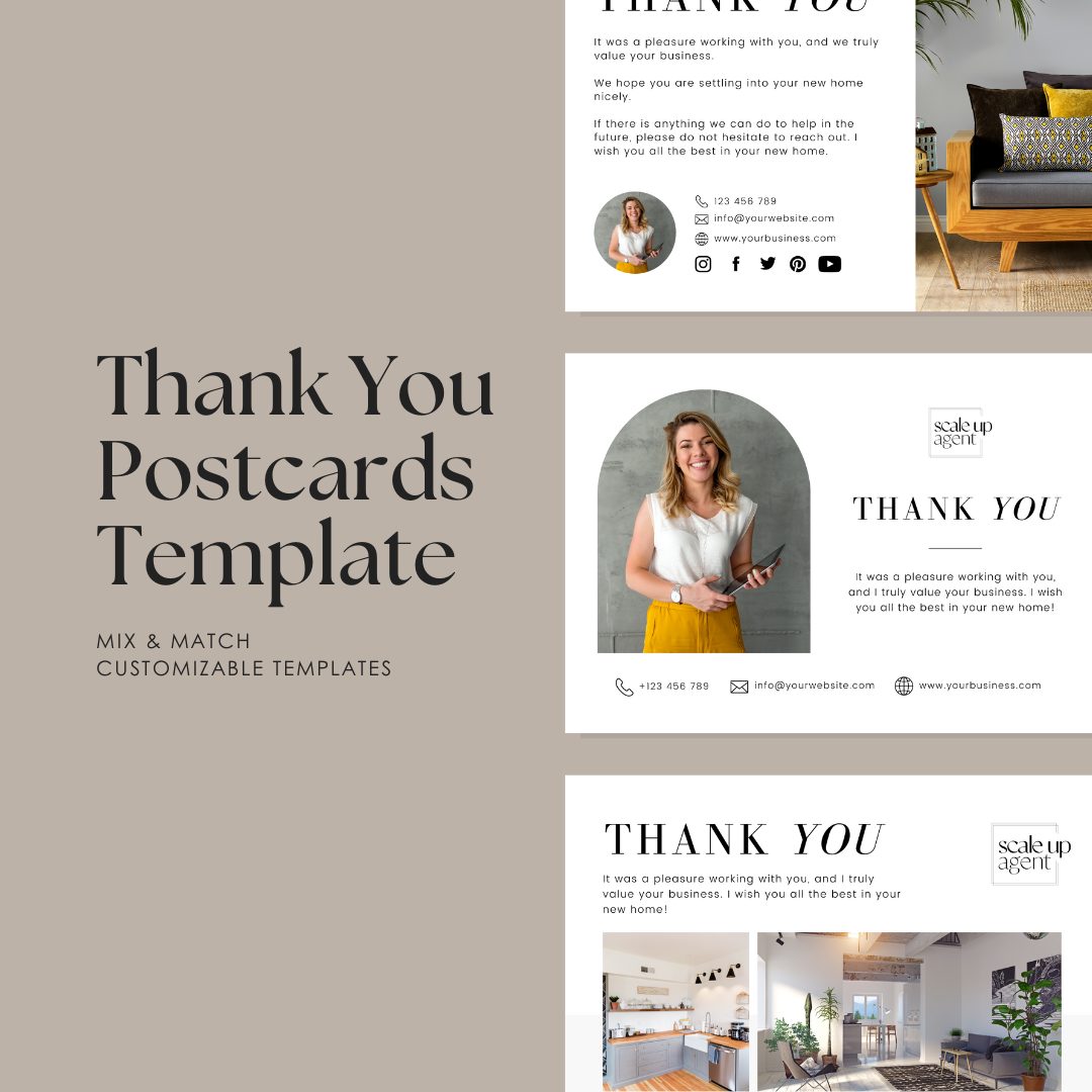 Thank You Postcards Template